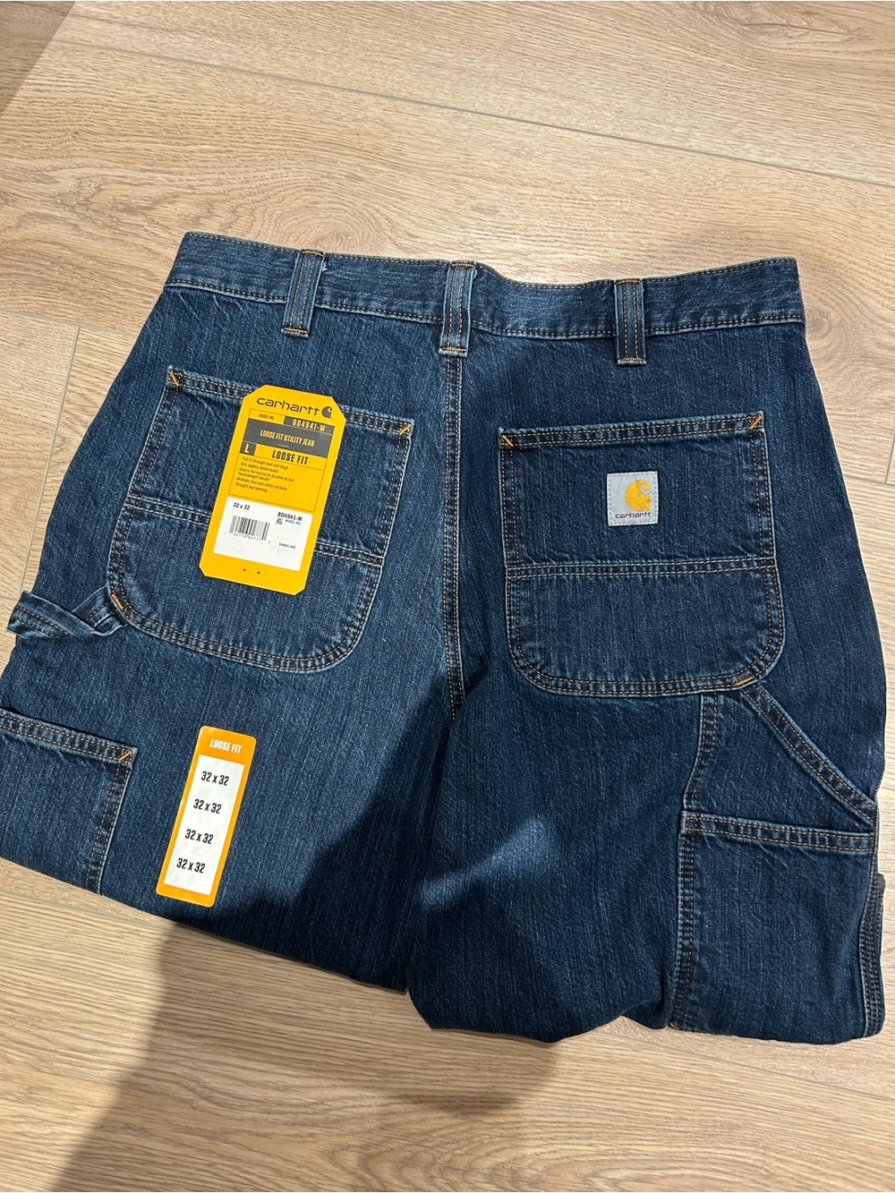 Carhartt Men's Dark Blue Relaxed Carpenter Jeans
